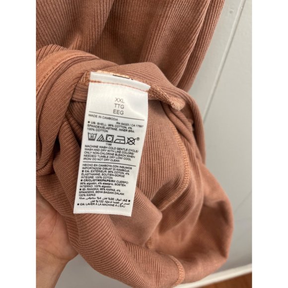 Old Navy XXL Rib Knit Halter Midi Dress Warm‎ Hickory - Picture 5 of 8